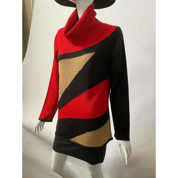 Colette Mordo For Sadimara Womens Pullover Sweater Multicolor Color Block M New - Picture 4 of 12